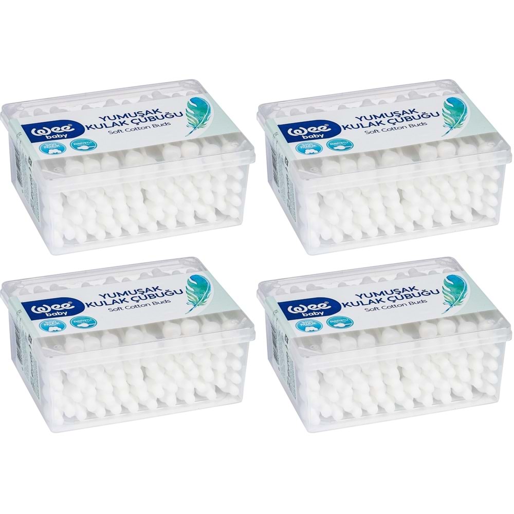 Wee Baby Emniyetli Kulak Çubuğu 60 Lı Pk (WEE-894) (4 Lü Set)