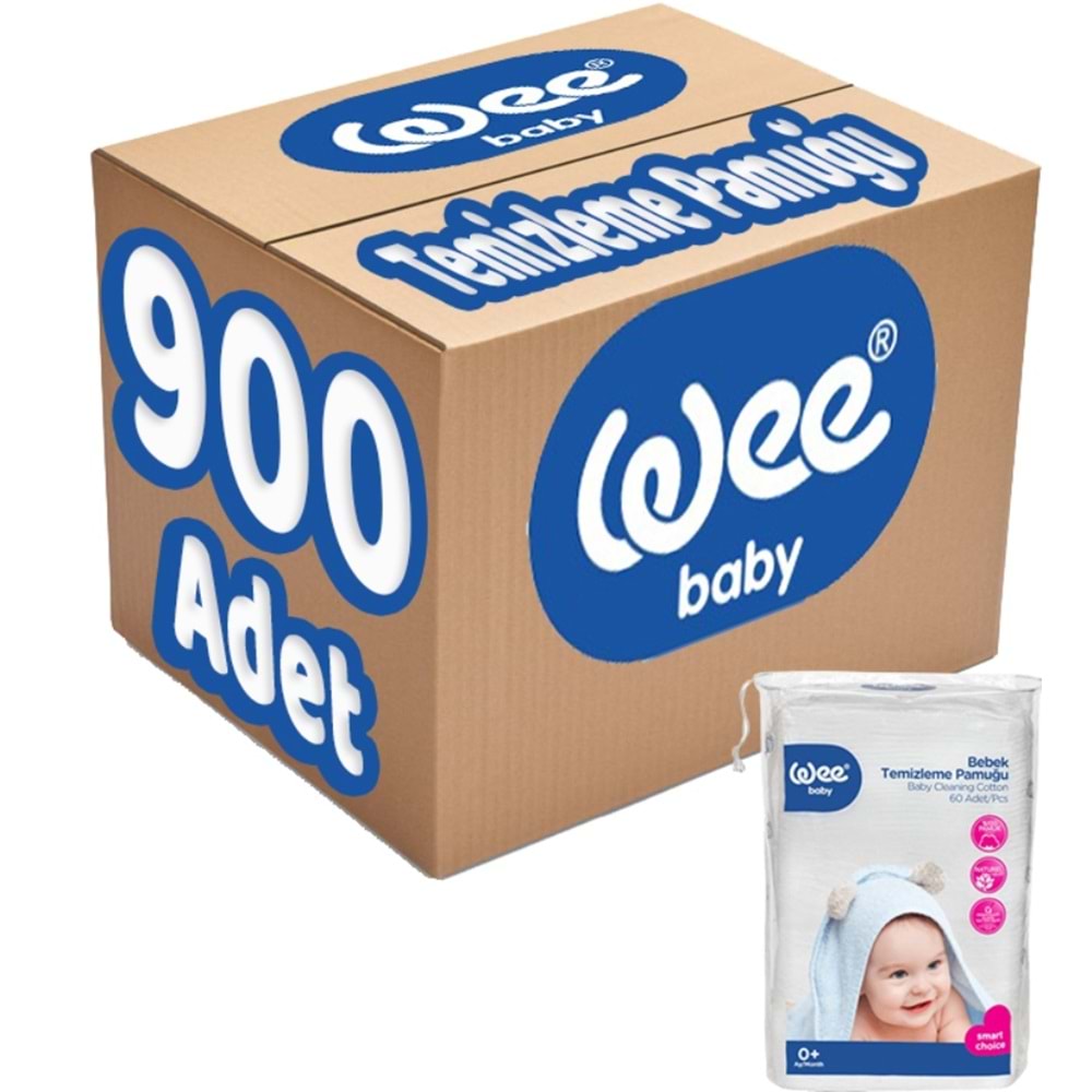 Wee Baby Bebek Temizleme Pamuğu 900 Adet (15PK*60)