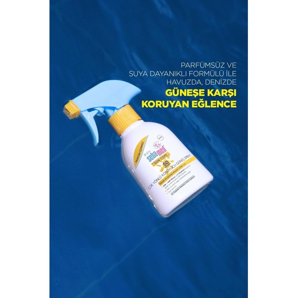 Sebamed Sun Care Bebek Güneş Losyonu Kremi Sprey 50+ 200ML PARFÜMSÜZ (Hassas Ciltler) (6 Lı Set)