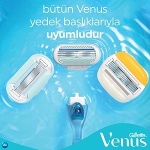 Gillette Venus Smooth Kadın Tıraş Makinesi + Yedek Başlık Ergonomik Tasarım ile Hassas Cilt İçin