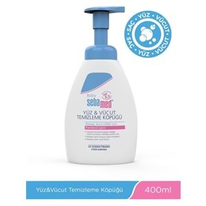 Sebamed Bebek Saç Yüz ve Vücut Köpüğü 400ML (Göz Yakmayan pH 5.5 Nemlendirici Yenidoğan Hassas Cilt)