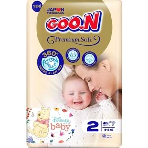 Goon Premium Soft Bebek Bezi Beden:2 (4-8Kg) Mini 46 Adet Jumbo Pk