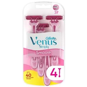 Gillette Venus Gillette Simply Venüs 3 Kullan At Tıraş Bıçağı Kadınlar İçin (Paket İçeriği 4 Adet)