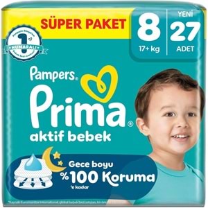 Prima Bebek Bezi 8 Beden 17+ KG XXX Large 27 Adet Süper Pk