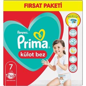 Prima Külot Bebek Bezi Beden:7 (17+KG) XXL 52 Adet Fırsat Pk