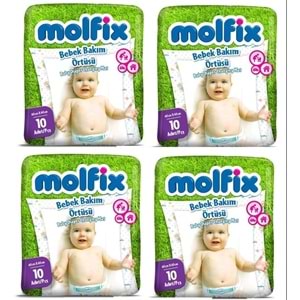Molfix Bebek Bakım Alt Açma Örtüsü 4 Lü Set 40 Adet (4Pk*10)