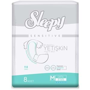 Sleepy Hasta Bezi Bel Bantlı Medium - Orta Boy 8 Adet Ekonomik Pk
