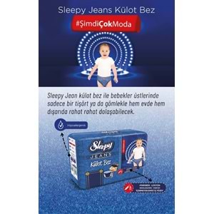 Sleepy Külot Bebek Bezi Jeans Jumbo Beden:3 (4-9Kg) Midi 34 Adet