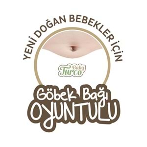 Baby Turco Bebek Bezi Doğadan Beden:2 (3-6KG) Mini (Göbek Bağı Oyuntulu) 42 Adet Jumbo Pk