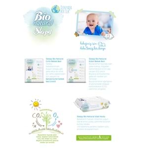 Sleepy Bebek Bezi Bio Natural Beden:4 (7-16Kg) Maxi 96 Adet Ultra Pk