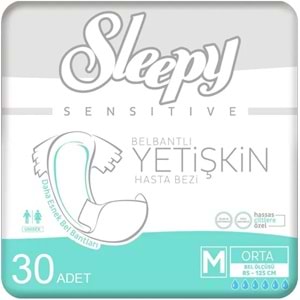 Sleepy Yetişkin Hasta Bezi Bel Bantlı M - Orta - Medium 30 Adet