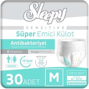 Sleepy Hasta Bezi Yetişkin Emici Külot M - Orta - Medium 30 Adet Tekli Pk