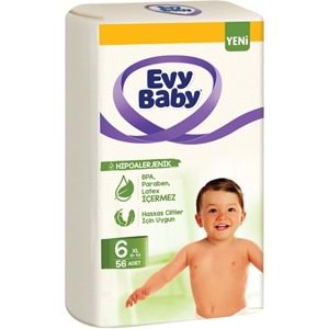 Evy Baby Bebek Bezi 6 Beden 15+ KG Ekstra Large 56 Adet Süper Fırsat Pk