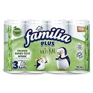 Familia Plus Tuvalet Kağıdı 3 Katlı 16 Lı Paket Natural (Organik Bambu Özlü)
