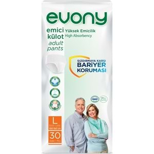 Evony Yetişkin Bezi Emici Külot L - Büyük - Large 30 Adet Tekli Pk