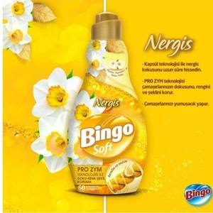 Bingo Soft Çamaşır Yumuşatıcı Konsantre 1440ML Nergis