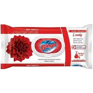 Bingo Clean Yüzey Temizlik Havlusu 96 Yaprak Sevilen Kokular Lovely - Gül Plastik Kapaklı
