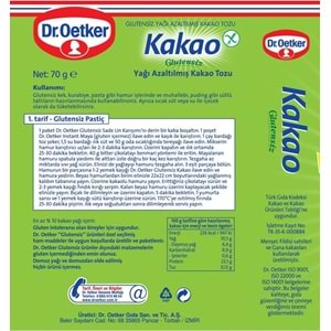 Dr. Oetker Glutensiz Kakao 70GR