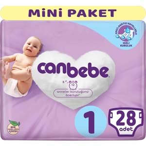 Canbebe Bebek Bezi Beden:1 (2-5Kg) Yeni Doğan 28 Adet Mini Pk