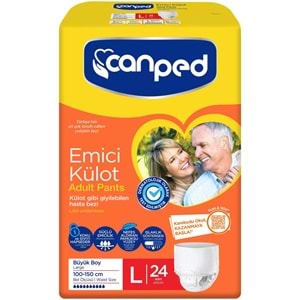 Canped Emici Külot Hasta Yetişkin Bezi L - Büyük - Large 24 Adet Fırsat Pk