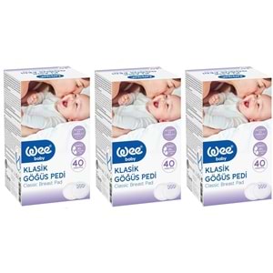 Wee Baby Klasik Göğüs Pedi (40 Lı) 120 Adet (3Pk*40)