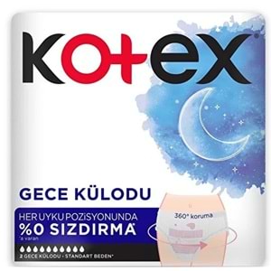 Kotex Gece Külodu / Külot Standart Beden Yoğun ReGl Dönemine Özel Paket içi 2 Adet
