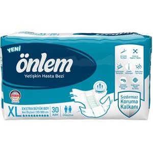 Önlem Hasta Bezi Bel Bantlı Tekstil Yüzey XL - Extra Large - Ekstra Büyük (30 Adet)