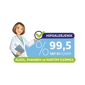 Sleepy Islak Havlu Mendil Pamuklu Yenidoğan Natural Bambu 40 Yaprak 3 Lü Set (120 Yaprak)