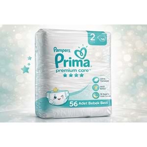 Prima Premium Care Bebek Bezi Beden:2 (4-8KG) Mini 56 Adet Fırsat Pk