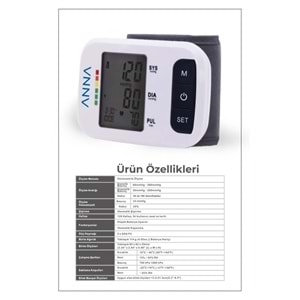 Anna B1 Comfort Dijital Bilekten Ölçer Konuşan Tansiyon Aleti