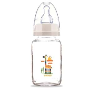 Bebedor Desenli Cam Biberon 125ML (Kod:30302) - Desen/Zürafa