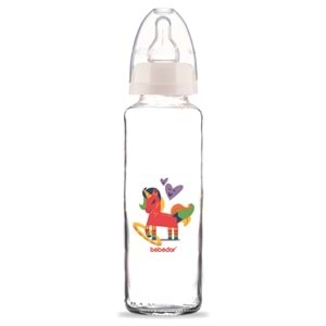 Bebedor Desenli Cam Biberon 250ML (Kod:31302) - Desen/At