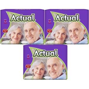 Actual Yetişkin Hasta Bezi Bel Bantlı L - Large - Büyük 90 Adet (3PK*30)