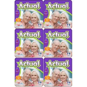 Actual Yetişkin Hasta Bezi Bel Bantlı M - Medium - Orta 180 Adet (6PK*30)