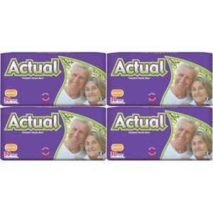 Actual Yetişkin Hasta Bezi Bel Bantlı S - Small - Küçük 120 Adet (4PK*30)