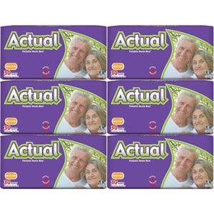Actual Yetişkin Hasta Bezi Bel Bantlı S - Small - Küçük 180 Adet (6PK*30)