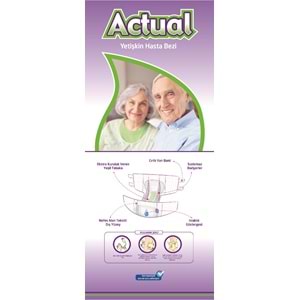 Actual Yetişkin Hasta Bezi Bel Bantlı S - Small - Küçük 180 Adet (6PK*30)