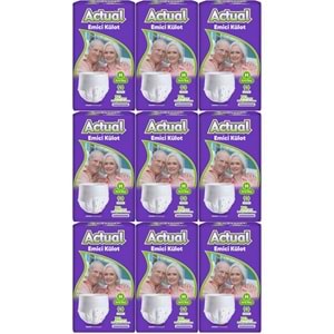 Actual Emici Külot Yetişkin Bezi M - Medium - Orta (Islaklık Göstergeli) 270 Adet