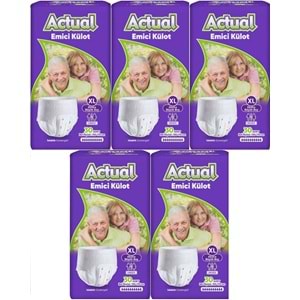 Actual Emici Külot Yetişkin Bezi XL - Extra Large - Ekstra Büyük (Islaklık Göstergeli) 150 Adet