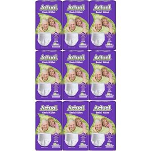 Actual Emici Külot Yetişkin Bezi XL - Extra Large - Ekstra Büyük (Islaklık Göstergeli) 270 Adet