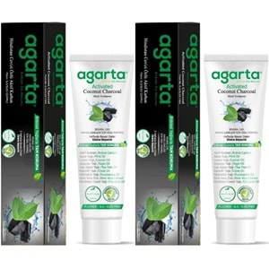 Agarta Doğal Diş Macunu 100ML Aktif Karbonlu (2 Li Set)