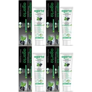 Agarta Doğal Diş Macunu 100ML Aktif Karbonlu (4 Lü Set)