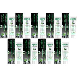 Agarta Doğal Diş Macunu 100ML Aktif Karbonlu (9 Lu Set)