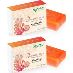 Agarta El Yapımı Doğal Sabun 150GR Yosun Özlü (2 Li Set)