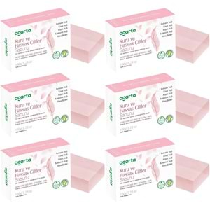 Agarta El Yapımı Doğal Sabun 150GR Kuru ve Hassas Ciltler (6 Lı Set)