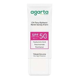 Agarta Cilt Tonu Eşitleyici Renkli Kapatıcı Etkili Spf+50 Faktör Güneş Kremi 50 ML (6 Lı Set)
