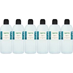 Agarta Kolonya 400 ML Aqua 80 Derece Pet Şişe (6 Lı Set)