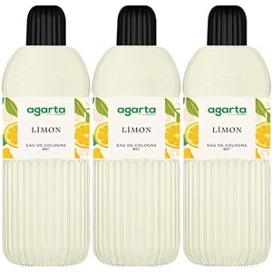 Agarta Kolonya 400 ML Limon 80 Derece Pet Şişe (3 Lü Set)
