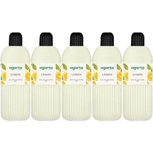 Agarta Kolonya 400 ML Limon 80 Derece Pet Şişe (5 Li Set)