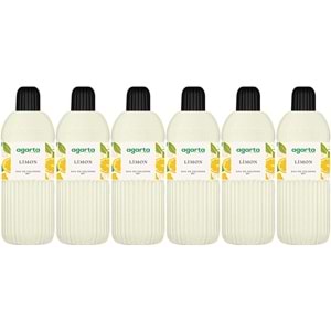 Agarta Kolonya 400 ML Limon 80 Derece Pet Şişe (6 Lı Set)